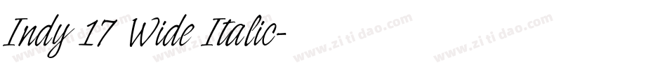 Indy 17 Wide Italic字体转换